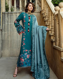 Mushq Broadway Embroidered Karandi Unstitched 3Pc Suit - Whispered Secrets