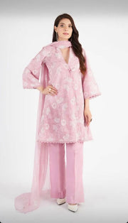 Chikankari Exclusive Embroidered Lawn Unstitched 3Pc CH26-V1-D108