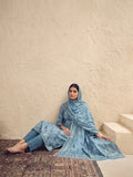 Zeenia Serene Printed Linen Unstitched 3Pc Suit D-08