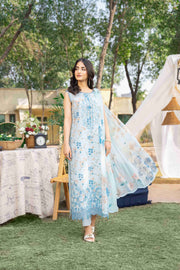 Spring Bell by Sanam Saeed Embroidered Lawn Unstitched 3Pc Suit D-08