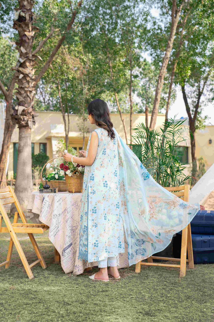 Spring Bell by Sanam Saeed Embroidered Lawn Unstitched 3Pc Suit D-08