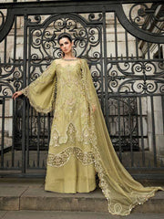 Maria.B Soiree Embroidered Raw Silk Unstitched 3Pc Suit WF-09-08