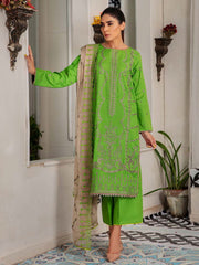 Noir by Humdum Embroidered Slub Linen Unstitched 3Pc Suit D-08