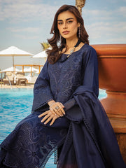 Rang Rasiya Premium Embroidered Lawn Unstitched 3Pc Suit D-02 ZARA
