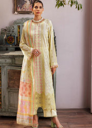 RajBari Nissa Chikankari Embroidered Lawn Unstitched 3 Piece Suit D-09