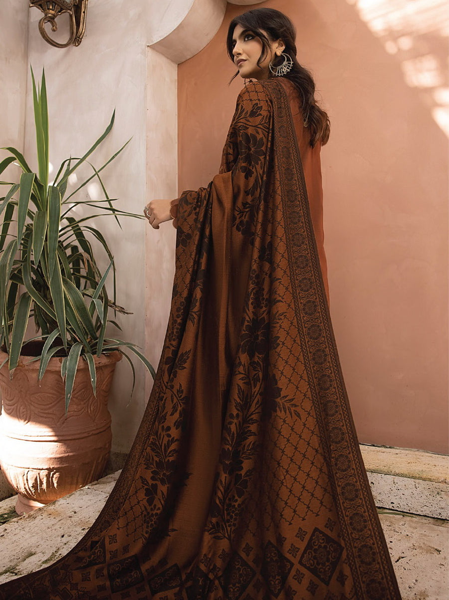 ELAK by Humdum Unstitched Embroidered Khaddar 3Pc Suit EL-09