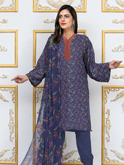 Shaista Digital Printed Karandi Unstitched 3 Piece Suit D-09
