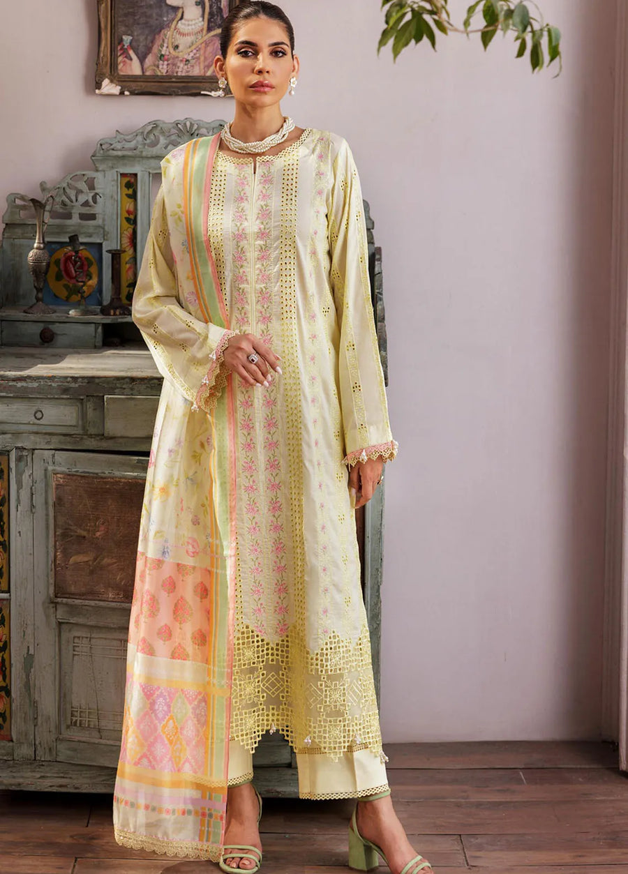 RajBari Nissa Chikankari Embroidered Lawn Unstitched 3 Piece Suit D-09