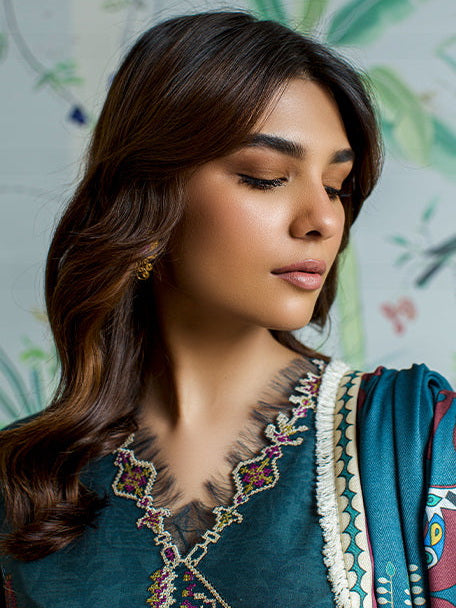 Bellini by Seran Embroidered Viscose Unstitched 3Pc Suit D-09 CAMILLE