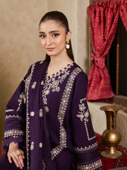Raha by RajBari Premium Summer Embroidered Lawn Unstitched 3Pc Suit D-09