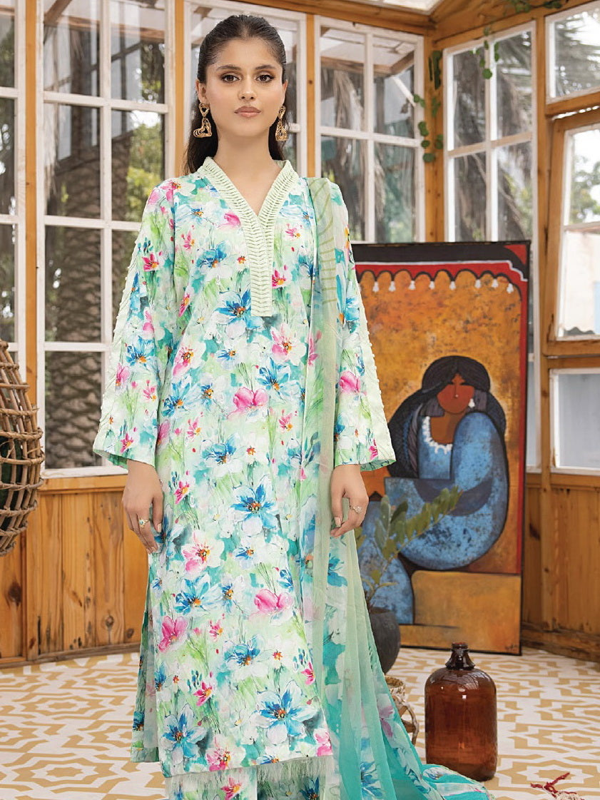 Floral Symphony by Panache Embroidered Viscose Unstitched 3Pc Suit D-09