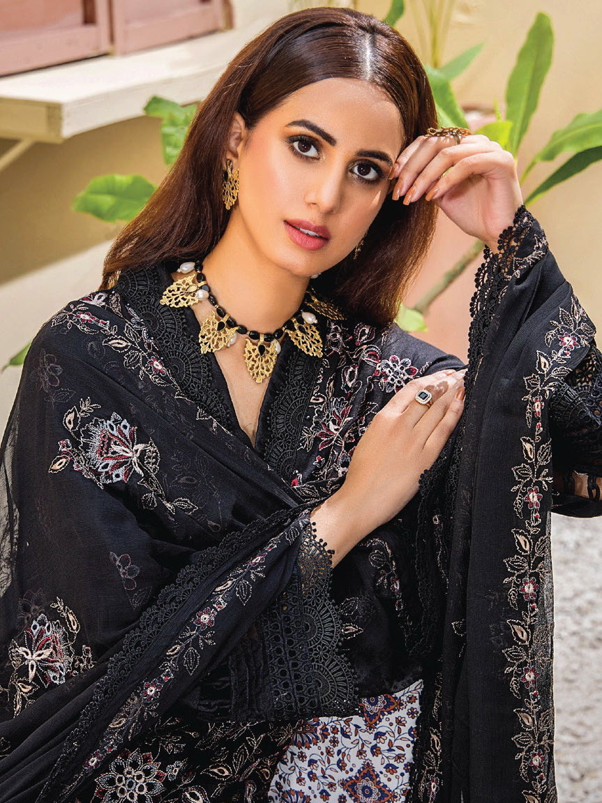 Rumli by Humdum Embroidered Karandi Unstitched 3Pc Suit RM-09