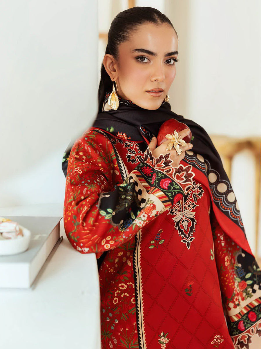 Nissa by RajBari Premium Embroidered Marina Unstitched 3Pc Suit D-09