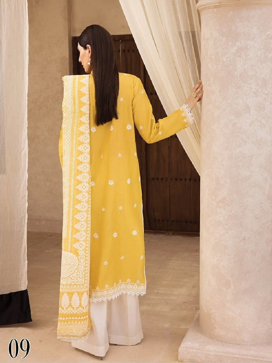 Nissa by RajBari Unstitched Embroidered Chikankari 3 Piece Suit D-09