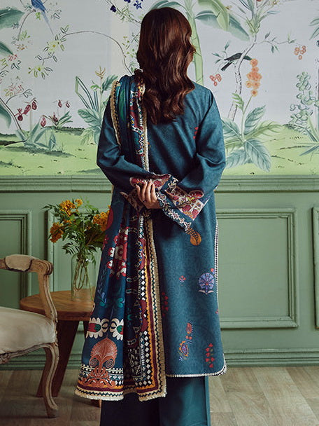 Bellini by Seran Embroidered Viscose Unstitched 3Pc Suit D-09 CAMILLE