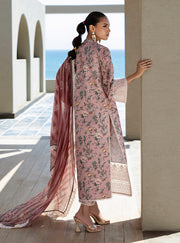 Zainab Chottani Tahra Embroidered Lawn Unstitched 3Pc Suit D-09 MARAYA