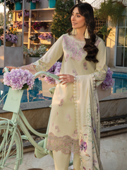 Rang Rasiya Florence Embroidered Lawn Unstitched 3Pc Suit D-09 MANAH