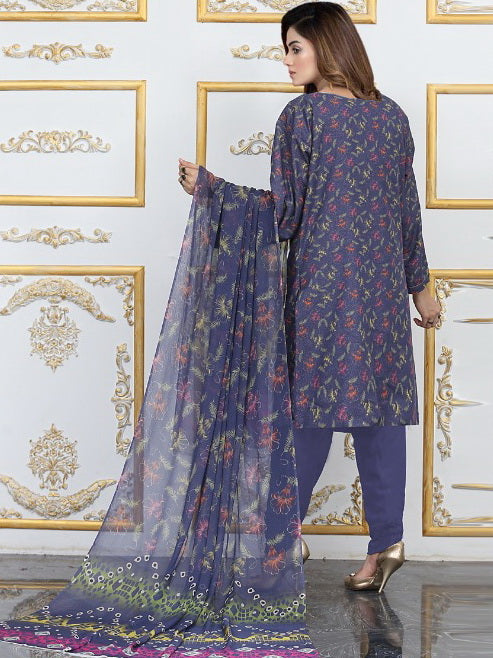 Shaista Digital Printed Karandi Unstitched 3 Piece Suit D-09