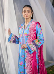 Raha by RajBari Summer Print Exclusive Lawn Unstitched 3Pc Suit D-09