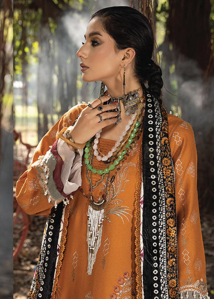 MIRK by Humdum Unstitched Embroidered Wool 3Pc Suit D-09