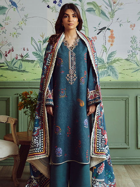 Bellini by Seran Embroidered Viscose Unstitched 3Pc Suit D-09 CAMILLE