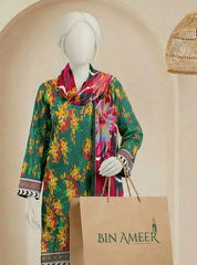 Ittehad Essential Vol-02 Unstitched Printed Lawn 3Pc Suit D-09