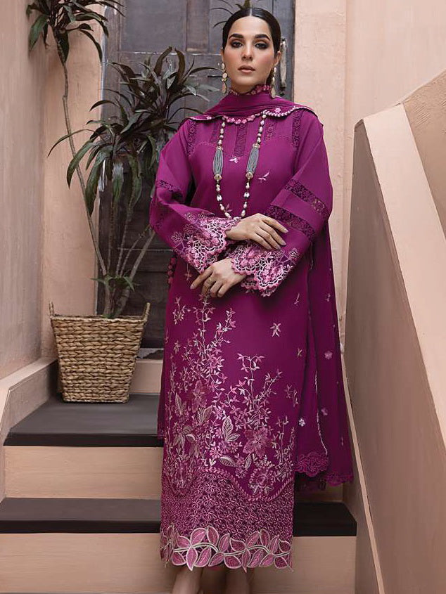Rang Rasiya Carnation Embroidered Karandi 3Pc Suit D-09 NARIN