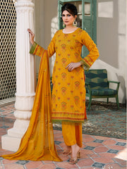 Manizay Saqafat Premium Embroidered Lawn Unstitched 3Pc Suit D-09