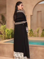 Rang Rasiya Premium Embroidered Lawn Unstitched 3Pc Suit D-09 EBONY