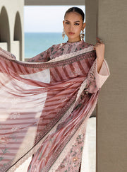 Zainab Chottani Tahra Embroidered Lawn Unstitched 3Pc Suit D-09 MARAYA