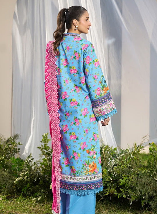Raha by RajBari Summer Print Exclusive Lawn Unstitched 3Pc Suit D-09