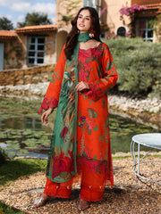 Rang Rasiya Lifestyle Embroidered Lawn Unstitched 3Pc Suit D-09 Olivine
