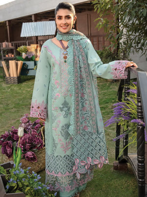 Rang Rasiya Premium Embroidered Lawn Unstitched 3Pc Suit D-09 AMYRA