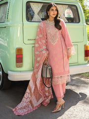 Rang Rasiya Carnation Embroidered Lawn Unstitched 3Pc Suit D-09 Keya