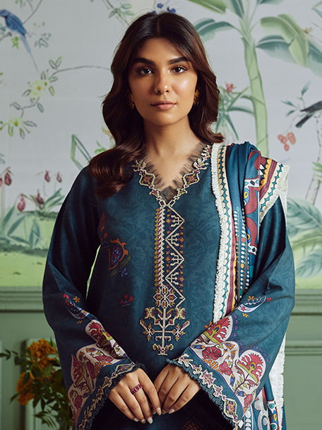 Bellini by Seran Embroidered Viscose Unstitched 3Pc Suit D-09 CAMILLE