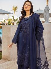 Rang Rasiya Premium Embroidered Lawn Unstitched 3Pc Suit D-02 ZARA