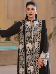 Rang Rasiya Premium Embroidered Lawn Unstitched 3Pc Suit D-09 EBONY
