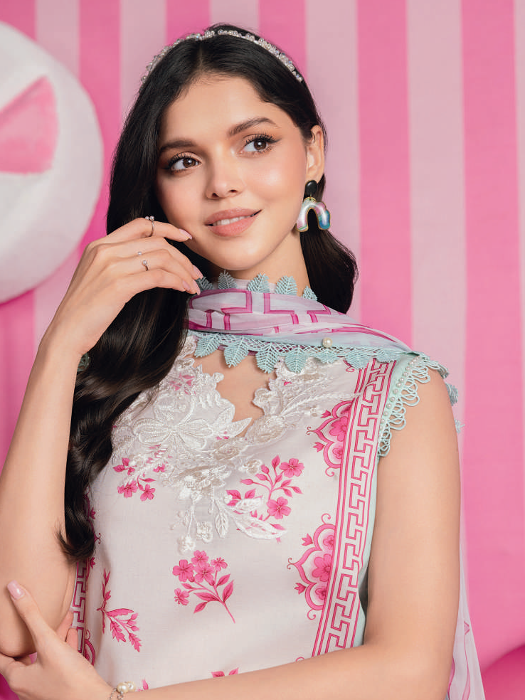 Maria.B M.Basics Embroidered Lawn Unstitched 3Pc Suit MB-CUSV13-09-A