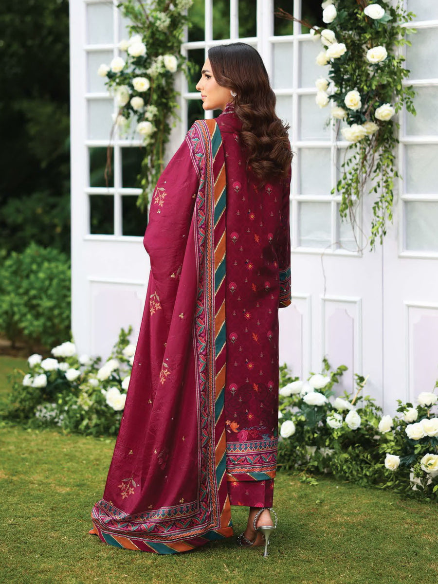Rang Rasiya Luxury Silk Unstitched Embroidered 3Pc Suit D-01 Ayra