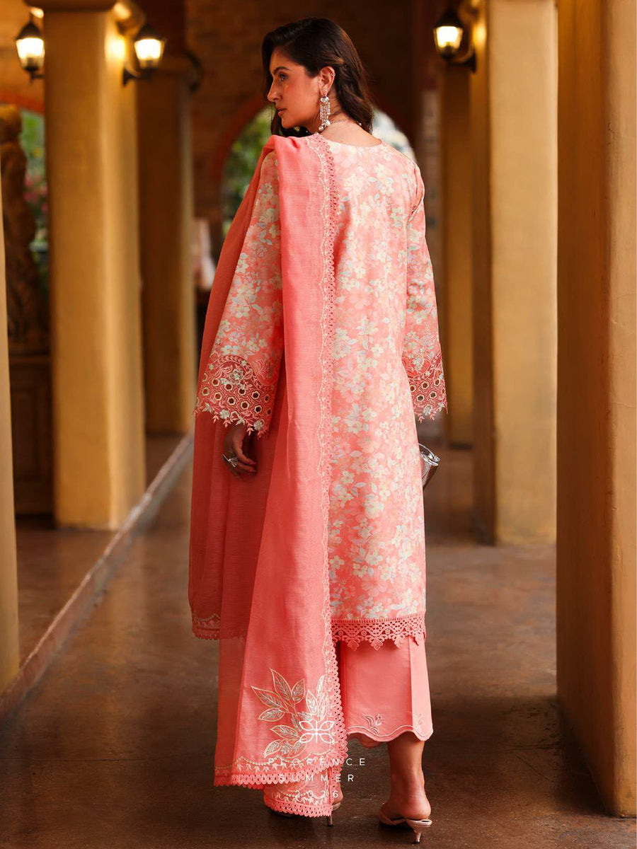 Rang Rasiya Florence Embroidered Lawn Unstitched 3Pc Suit D-09 SAFINA