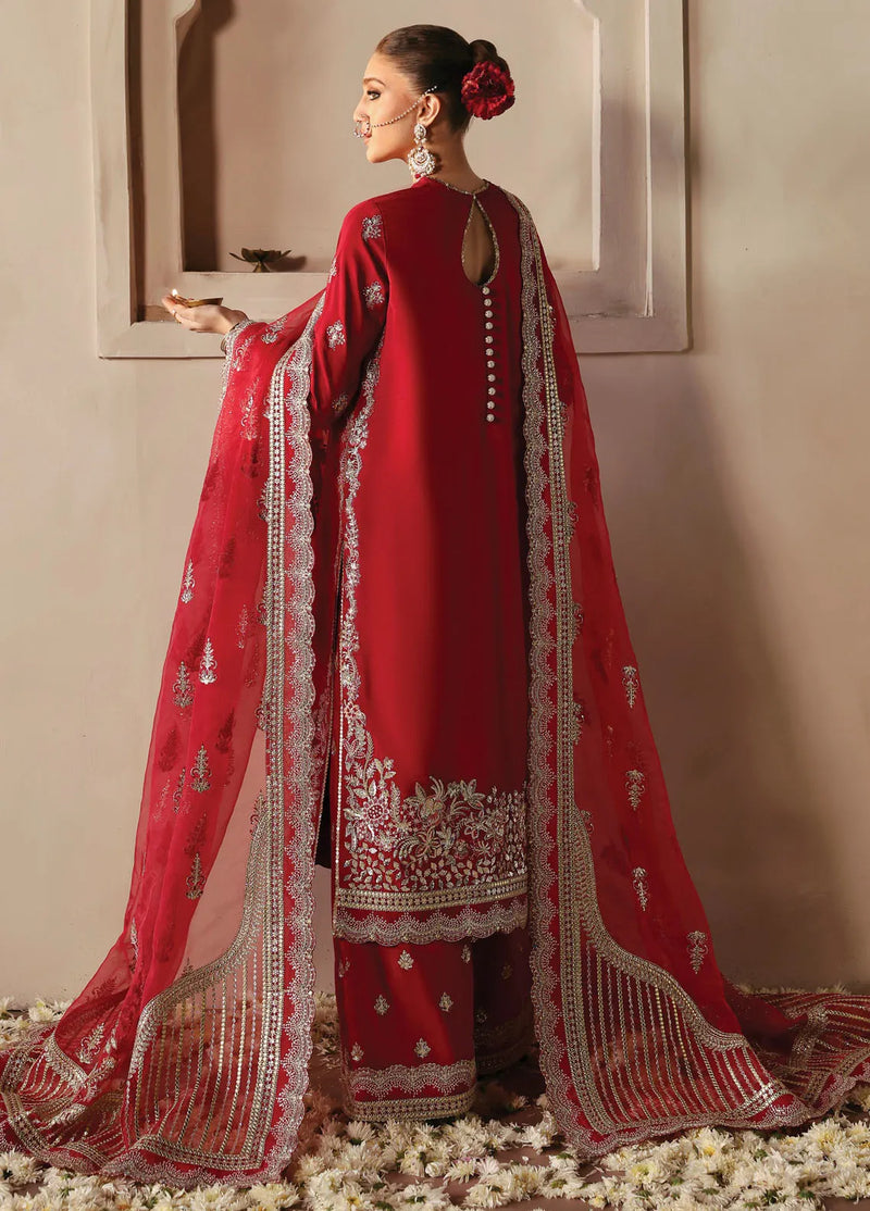 Afrozeh Divani Embroidered Raw Silk Unstitched 3Pc Suit AS-V3-24-09 Shabana