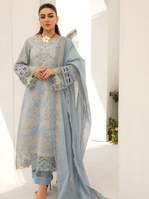 Rang Rasiya Florence Embroidered Lawn Unstitched 3Pc Suit D-09 Mellow