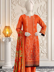 Ittehad X Bin Ameer Khaddar Essential Unstitched Printed 3Pc Suit D-09