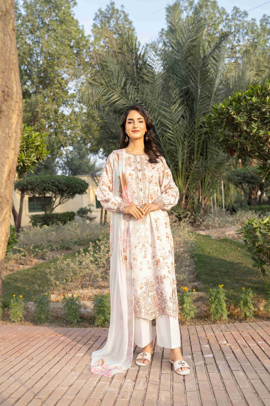 Spring Bell by Sanam Saeed Embroidered Lawn Unstitched 3Pc Suit D-09