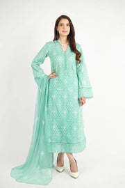 Chikankari Exclusive Embroidered Lawn Unstitched 3Pc CH26-V1-D109