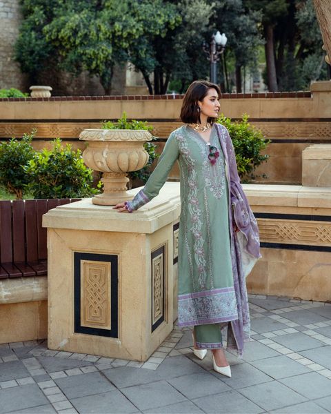 Mushq Broadway Embroidered Dobby Unstitched 3Pc Suit - Sweet Union
