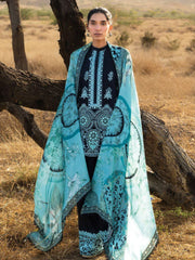 Zainab Chottani Embroidered Lawn Unstitched 3Pc Suit D-10 Silva