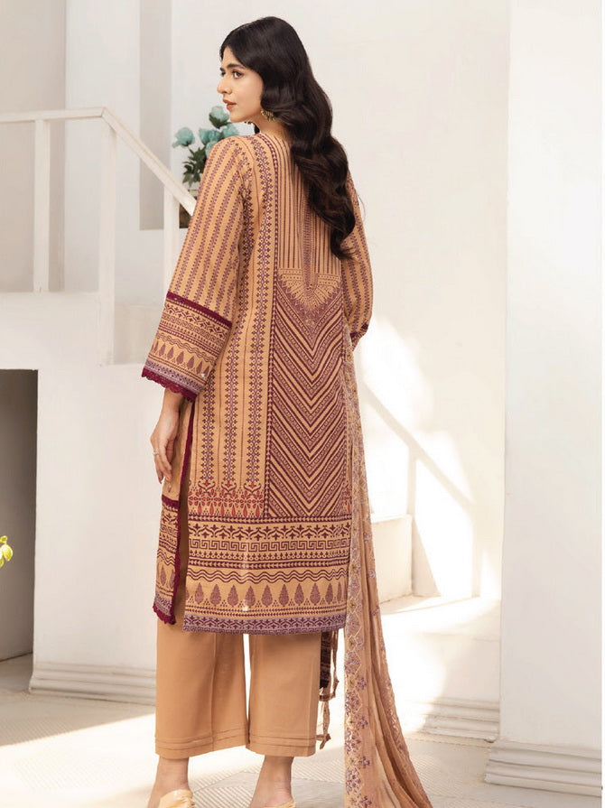 Dastaan by Humdum Embroidered Lawn Unstitched 3Pc Suit D-10
