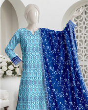 Ittehad Essential Vol-03 Unstitched Printed Lawn 3Pc Suit D-10