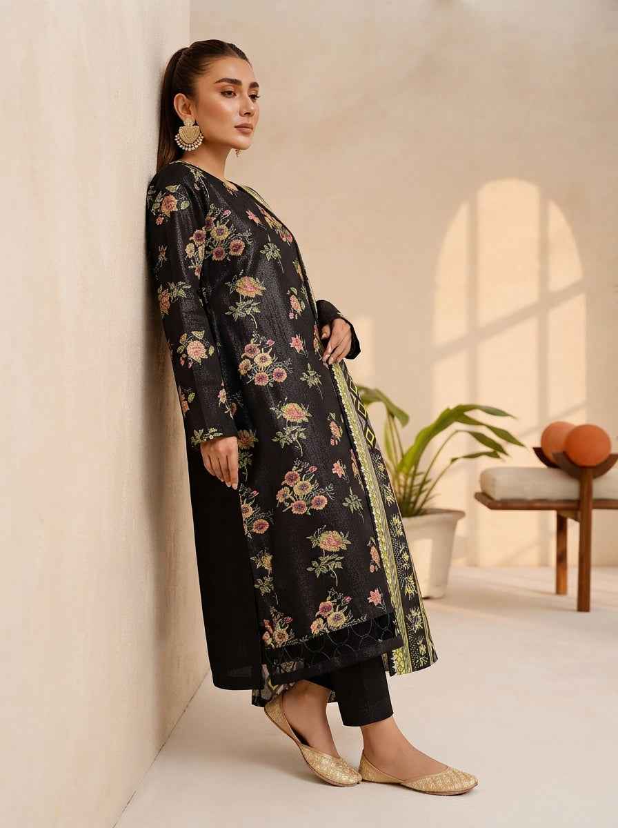 Fiza Noor Digital Printed Marina Unstitched 3Pc Suit D-10